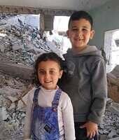 Ali Faraj and his sister