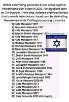 list of Israeli massacres of Palestinians