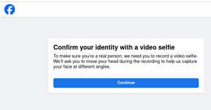 Meta Facebook biometric demand screen