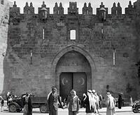 Bab al-Amud in Jerusalem, Palestine 1900