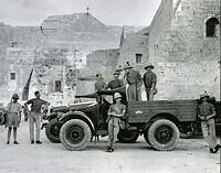 British occupation forces besieges the Church of the Nativity in Bethlehem, Palestine 1936