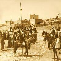 Knights of Erekat in the village of Abu Dis, East of Jerusalem, Palestine around 1900