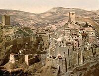 Mar Saba Monastery in the wilderness of Bethlehem, Palestine 1890