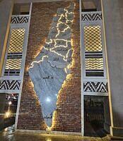monument at the Palestine Roundabout in Sana'a, Arab republic of Yemen