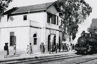 train station in the city of Ramla, Palestine 1933